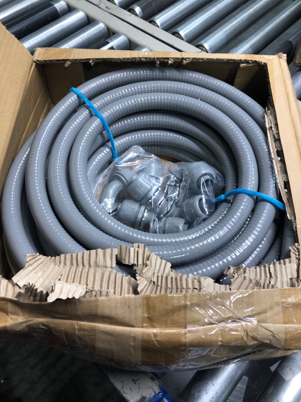 Photo 3 of 3/4inch 50ft Electrical Conduit Kit,with 5 Straight and 3 Angle Fittings Included,Flexible Non Metallic Liquid Tight Electrical Conduit(3/4" Dia, 50 Feet) 3/4IN,50FT