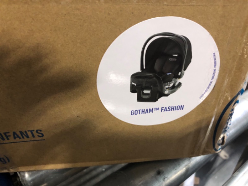 Photo 1 of Graco SnugFit 35 Infant Car Seat | Baby Car Seat with Anti Rebound Bar, Gotham With Anti-Rebound Bar 1 Count (Pack of 1) Gotham