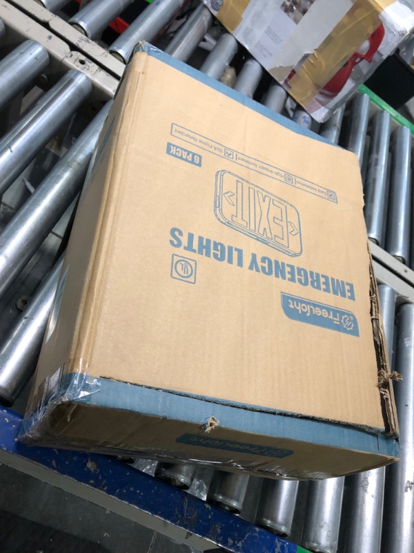 Photo 1 of FREELICHT Red LED Exit Sign with Battery Backup?Exit Sign for Business?Easy to Install?UL Certified?AC 120/277V?Pack of 6 red 6 Pack