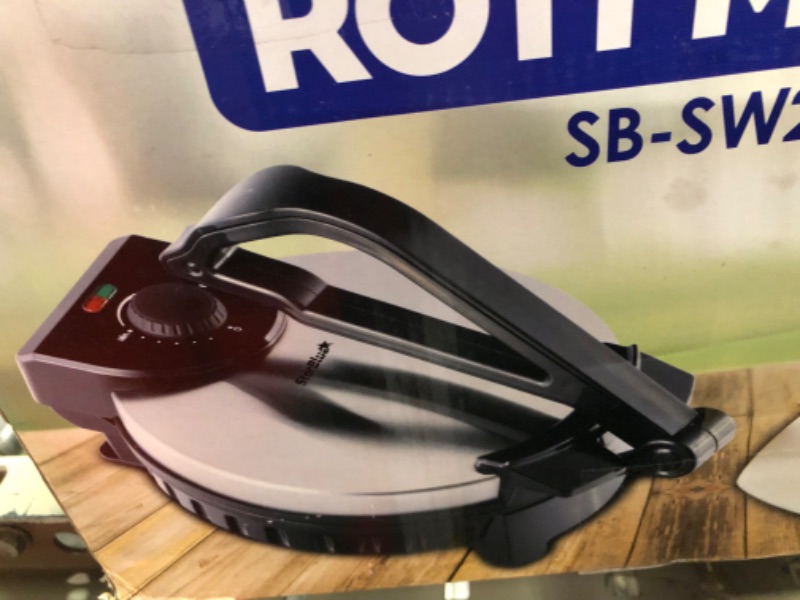 Photo 3 of 10inch Roti Maker by StarBlue with FREE Roti Warmer - The automatic Stainless Steel Non-Stick Electric machine to make Indian style Chapati, Tortilla, Roti AC 110V 50/60Hz 1200W SB-SW2093