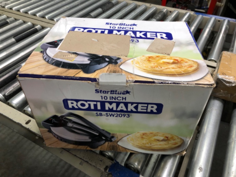 Photo 2 of 10inch Roti Maker by StarBlue with FREE Roti Warmer - The automatic Stainless Steel Non-Stick Electric machine to make Indian style Chapati, Tortilla, Roti AC 110V 50/60Hz 1200W SB-SW2093