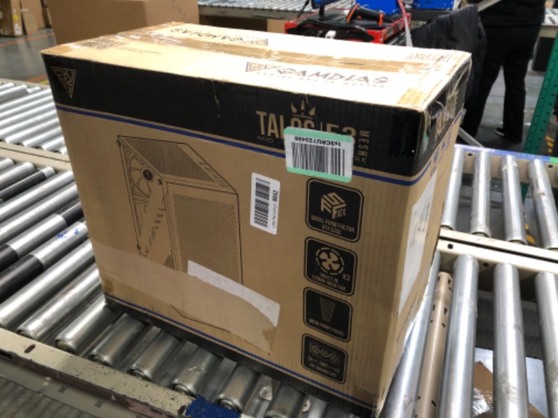 Photo 1 of GAMDIAS White RGB Gaming ATX Mid Tower Computer PC Case with Side Tempered Glass and Excellent Airflow Design & 3 Built-in 120mm ARGB Fans GD-TALOS E3 MESH WH