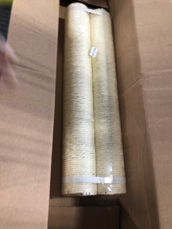 Photo 3 of 20cm~55cm 7.87in~21.65in ECCIBOUN Cat Scratching Post Replacement Sisal Pole Part for Kittens and Cat Tree Tower (M8, 11.81in/30cm)
