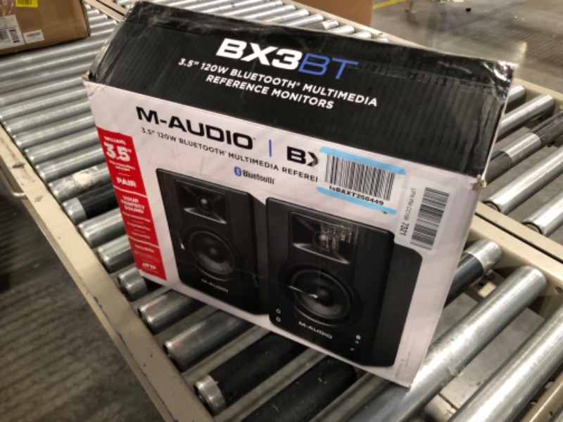 Photo 2 of M-Audio BX3BT 3.5" Studio Monitors & PC Speakers with Bluetooth for Recording and Multimedia with Music Production Software, 120W, Pair With Bluetooth Pair 3.5" Speakers