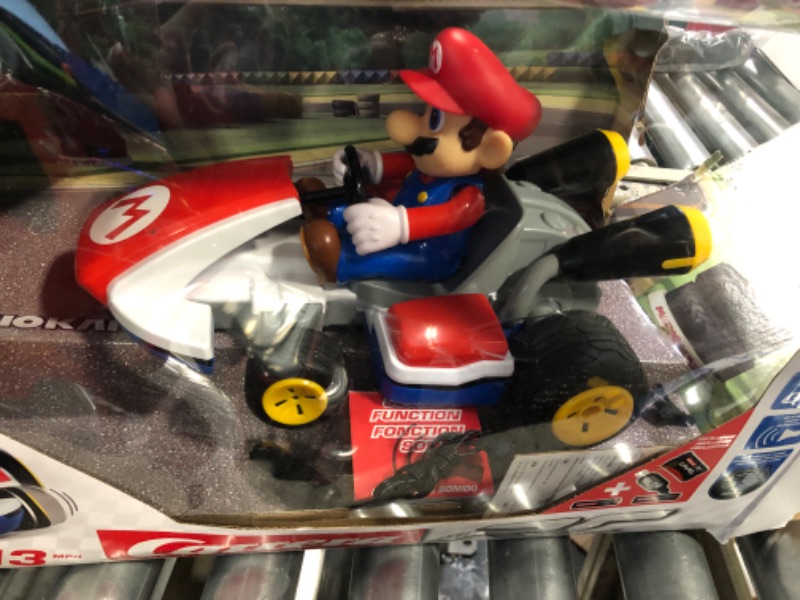 Photo 3 of Carrera RC Officially Licensed Mario Kart Racer 1: 16 Scale 2.4 Ghz Remote Radio Control Car Vehicle Mario Kart Race Kart - Mario