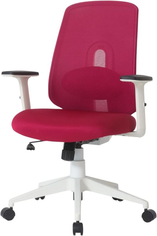 Photo 1 of Nouhaus Palette Ergonomic Office Chair Comfortable Swivel Computer Desk Chair, Lumbar Adjust Rolling Chair. (Burgundy)