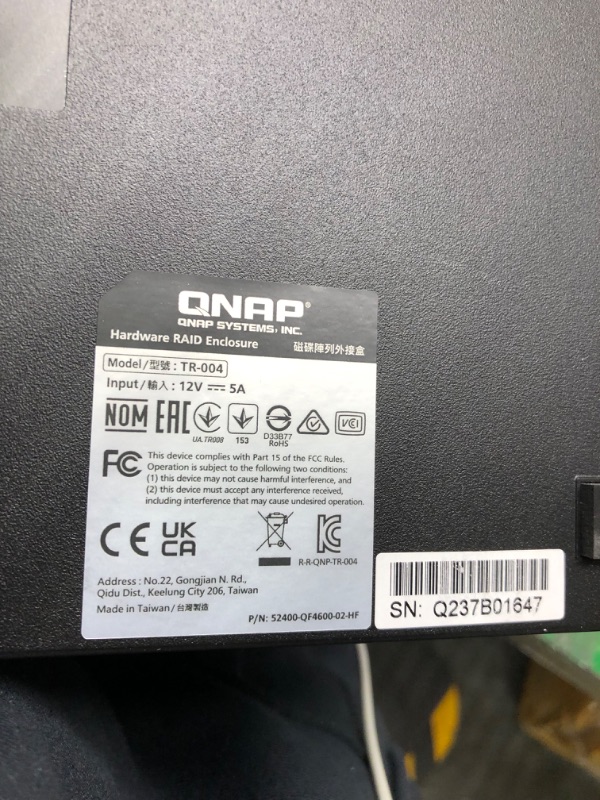 Photo 4 of QNAP 12TB 4-Bay USB 3.2 Gen 1 Type-C RAID 5 Array (4 x 4TB)