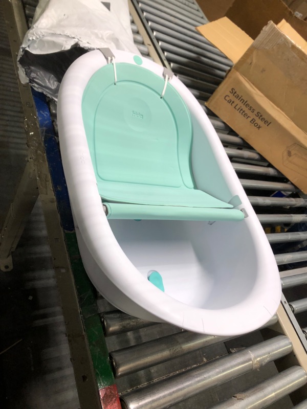 Photo 3 of 4-in-1 Grow-with-Me Bath Tub by Frida Baby Transforms Infant Bathtub to Toddler Bath Seat with Backrest for Assisted Sitting in Tub