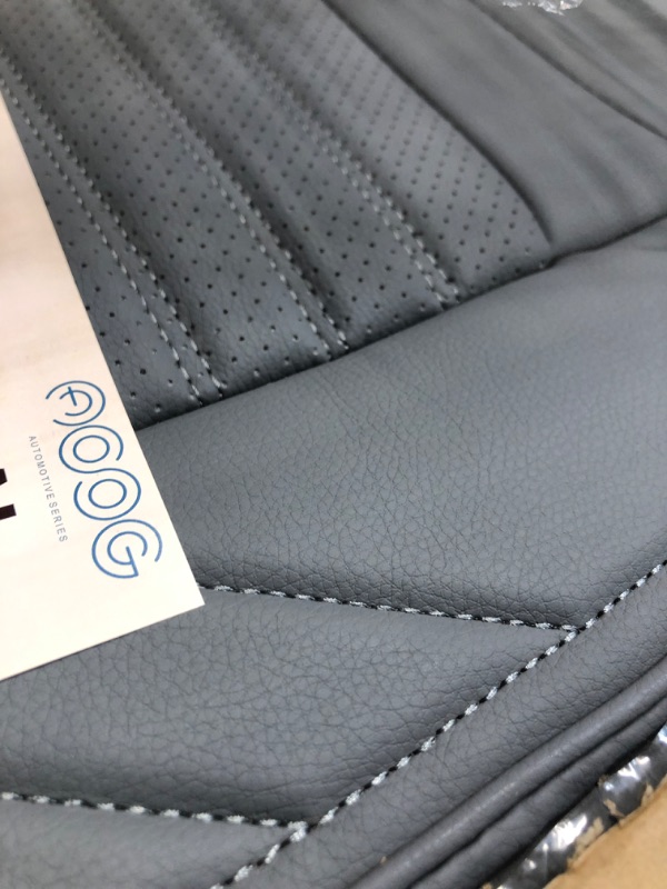 Photo 1 of AOOG Leather Car Seat Covers, Leatherette Automotive Seat Covers for Cars SUV Pick-up Truck, Non-Slip Vehicle Car Seat Covers Universal Fit Set for Auto Interior Accessories, Front Pair, Gray Front Pair GRAY