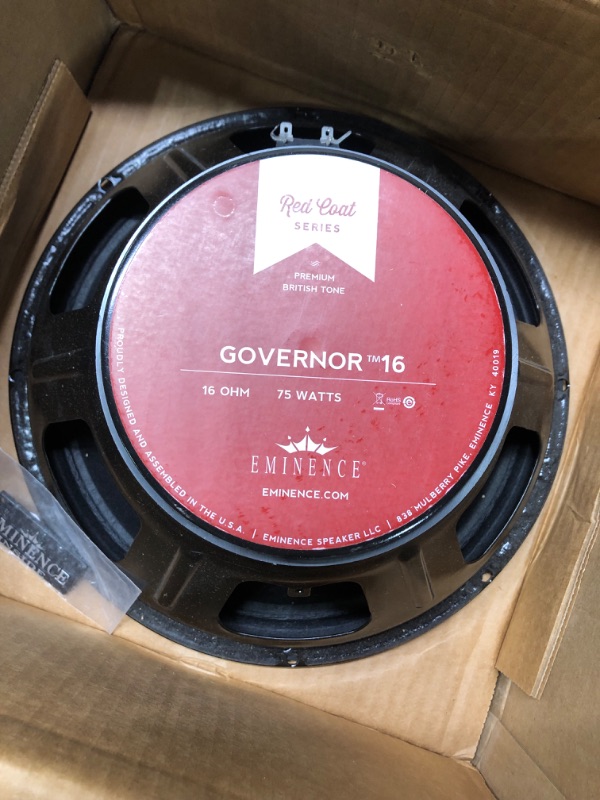 Photo 1 of EMINENCE RED COAT THE GOVERNOR 16 - 12&QUOT; GUITAR SPEAKER