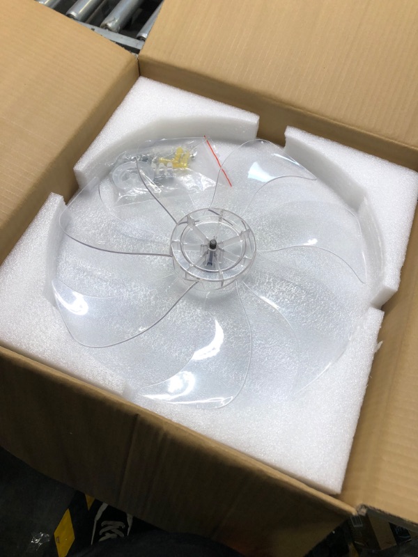 Photo 4 of Low Profile Ceiling Fan with Lights,110v Modern Dimmable Flower Shape Ceiling Light Fan with Remote Control/app Control,Timing 6 Gear Speeds Fan Ceiling Lamp.