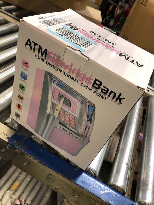 Photo 1 of BKstar Upgraded Kids Talking Piggy Bank, ATM Savings Toy Bank for Real Money with Real Voice Prompt, Deposit, Withdraw, Debit Card, Saving Target, Timer and Clock, Hot Gift for Teen Boys Girls Voice Version Black/Silver
