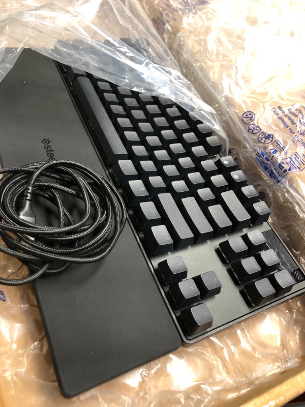 Photo 3 of New SteelSeries Apex Pro TKL 2023 Ed.- World's Fastest Mechanical Gaming Keyboard - Adjustable Actuation - Esports Tenkeyless - OLED Screen - RGB - PBT Keycaps - USB-C (Renewed) Apex Pro TKL 2023 Wired Keyboard