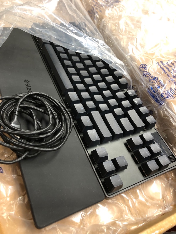 Photo 1 of New SteelSeries Apex Pro TKL 2023 Ed.- World's Fastest Mechanical Gaming Keyboard - Adjustable Actuation - Esports Tenkeyless - OLED Screen - RGB - PBT Keycaps - USB-C (Renewed) Apex Pro TKL 2023 Wired Keyboard