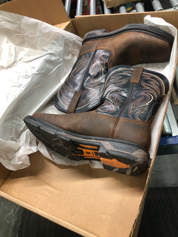 Photo 2 of ARIAT WorkHog XT Cottonwood Work Boot 12 Brown Oiled Rowdy/Midnight Blue