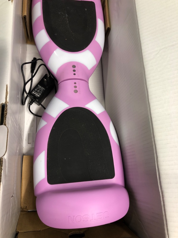 Photo 4 of **FOR PARTS ONLY ** Jetson Litho X Hoverboard Weight Limit 220 Lb. 12 Purple Lava LED Technology Light-up Deck Illuminated Rims Tires 500-Watt Motor Top Speed of 10 MP