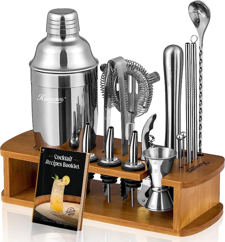 Photo 1 of  Cocktail Shaker Set Bartender Kit with Stand | Bar Set Drink Mixer Set with All Essential Accessory Tools