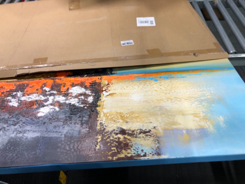 Photo 1 of Large Handmade Oil Painting Textured Abstract Canvas Artwork Modern Wall Art for Decor