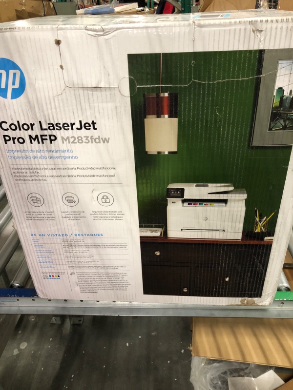 Photo 2 of HP Color LaserJet Pro M283fdw Wireless All-in-One Laser Printer, Remote Mobile Print, Scan & Copy, Duplex Printing, Works with Alexa (7KW75A)