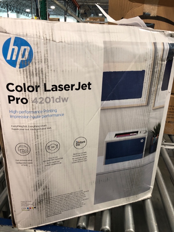 Photo 2 of **USED** HP Color LaserJet Pro 4201dw Wireless Printer, Print, Fast speeds, Easy setup, Mobile printing, Advanced security, Best for small teams