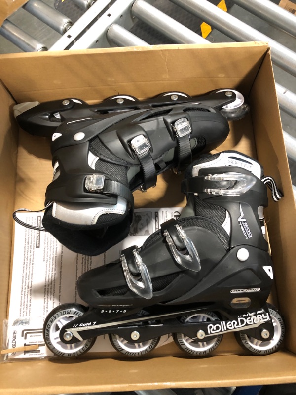Photo 3 of **USED** Roller Derby Vtech/Cobra Inline Skates with Adjustable Sizing for Kids, Teens, and Adults Large (6-9) Black