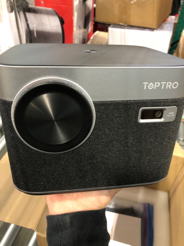 Photo 3 of [Auto Focus/Keystone] TOPTRO X7 Android TV Projector with WiFi and Bluetooth, Smart Projector 4K Supported, 600 ANSI, Dust-proof, 50% Zoom, Outdoor Projector with Netflix/YouTube Built-in, 8000+ Apps
