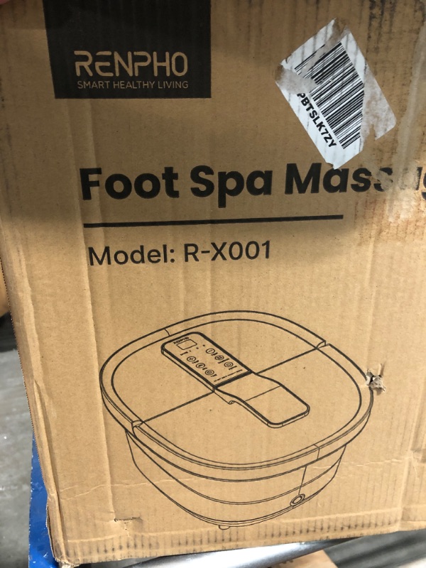 Photo 3 of  Renpho Collapsible Foot Spa Electric Rotary Massage, Foot Bath with Heat, Bubble, Remote, and 24 Motorized Shiatsu Massage Balls. Pedicure Foot Spa for Feet Stress Relief - FS02A Model R-X001 *** Similar but different, see pics for details***
