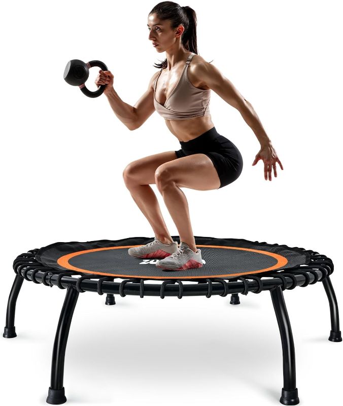 Photo 1 of Zupapa Silent Mini Fitness Trampoline– Indoor Rebounder for Adults – Best Urban Cardio Jump Fitness Workout Trainer – Max Limit 330 lbs