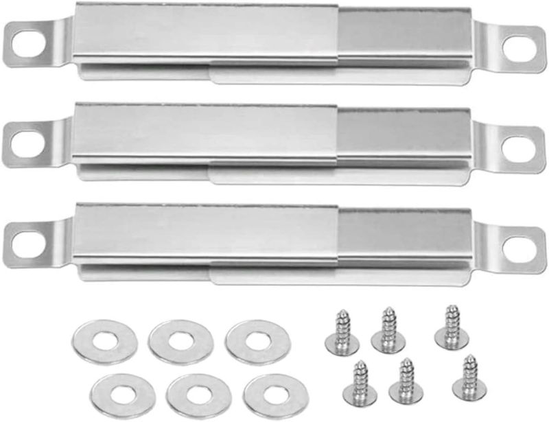 Photo 1 of CT5592 (3-Pack) Universal Adjustable Stainless Steel Cross Over Tubes Replacement for Select Gas Grill Models by Kenmore, Charbroil and Others (Adjusts from 5 to 9.5 inch)