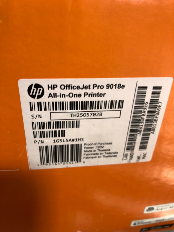 Photo 5 of HP OfficeJet Pro 9018e Wireless Color All-in-One Printer with Bonus 6 Months Instant Ink with HP+ (1G5L5A)