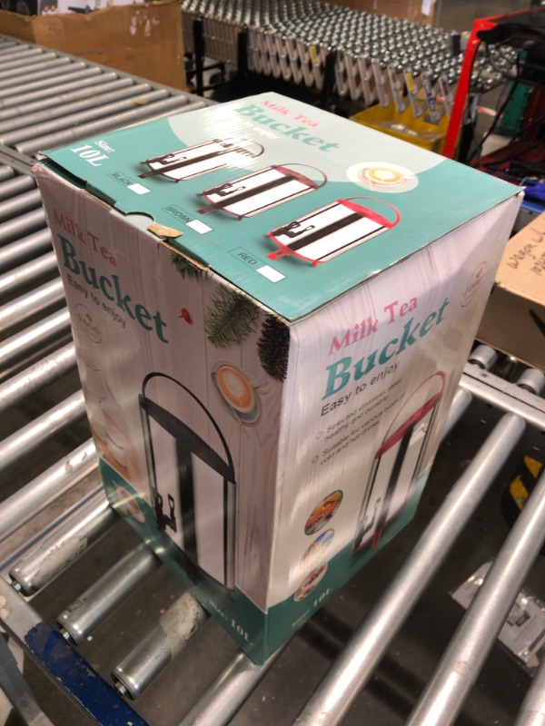 Photo 1 of **NEEDS CLEANED** Insulated Milk Tea Bucket, Stainless Steel Insulated Barrel for the Cafeteria Cafe Shop for Guests to Drink, Insulation and Cold, Stylish Beautiful, Bring a Good Experience for You and Your Guests
