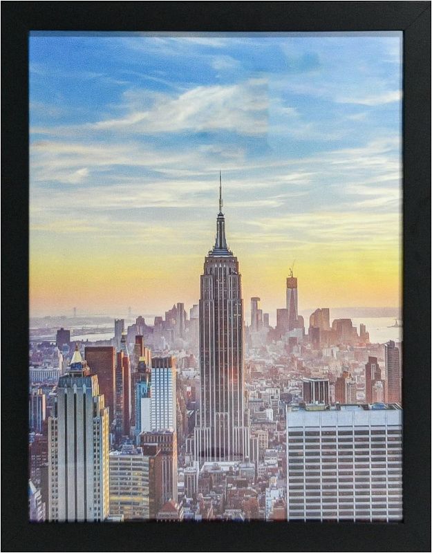 Photo 1 of 
Frame Amo 13x18 Black Modern Picture or Poster Frame, 1 inch Wide Border, Smooth Wrap Finish, Acrylic Face