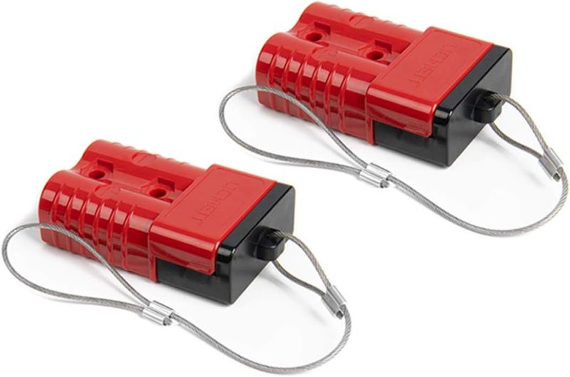 Photo 1 of 2-4 Gauge Battery Quick Connect/Disconnect Wire Harness Plug Connector Recovery Winch Trailer, 175A, Pack of 2, Red
