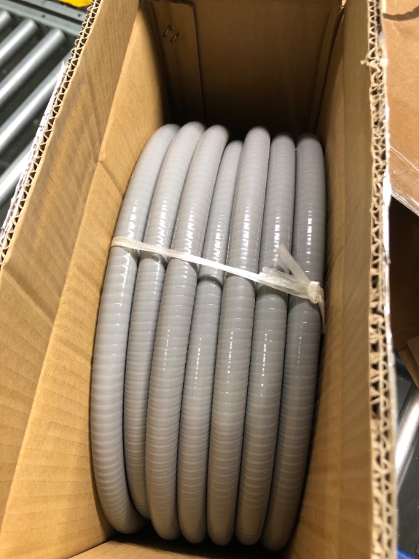 Photo 3 of 1inch 25ft Electrical Conduit Kit,with 5 Straight and 3 Angle Fittings Included,Flexible Non Metallic Liquid Tight Electrical Conduit(1" Dia, 25 Feet) 1IN,25FT