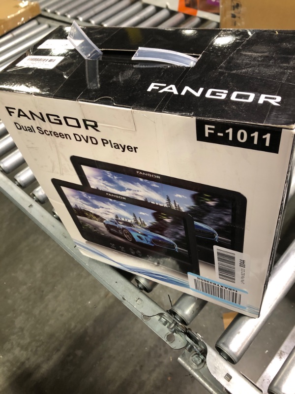 Photo 1 of FANGOR 10.5'' Car DVD Player Dual, Portable DVD Player for Car with 5 Hours Rechargeable Battery, Two Mounting Brackets, Support USB/SD, AV Out & in, Last Memory, (1 Player + 1 Monitor) 1011B-NEW-V2