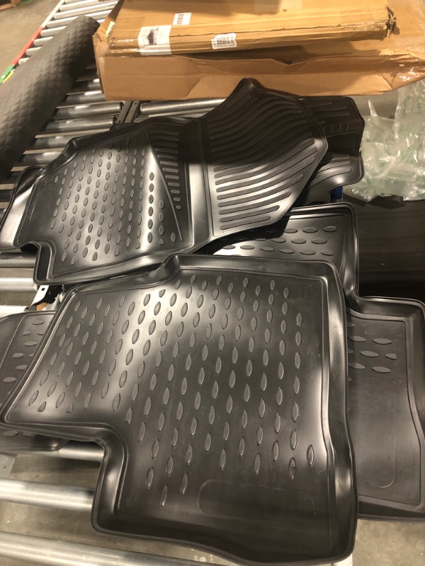 Photo 2 of Fits 2019-2023 Toyota RAV4 Floor Mats Front & 2nd Row Seat Liner Set and Cargo Liner Trunk Set 3D Custom Fit All-Weather Full Set Liners (Black) Rav4 19-22 Mats & Cargo ***MISSING TRUNK MAT***