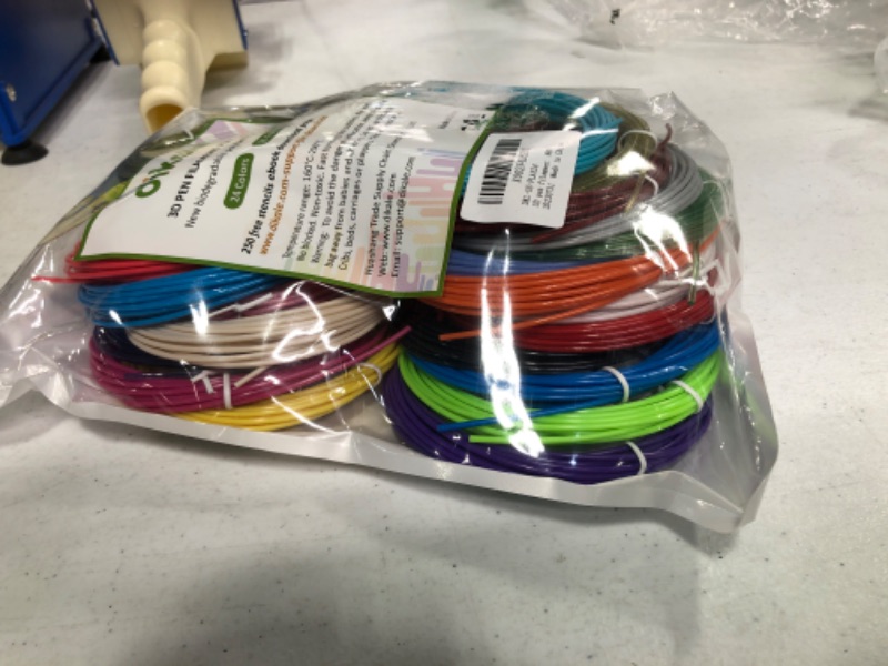 Photo 3 of 24 Assorted Colors 3D Pen Filament Refills PLA 1.75mm, Each Color 5 Meters (16 Feet), dikale 3D Printing Pen Filament Packs for Kids, Total 120 Meters-Bonus 250 Stencils eBooks 24 Colors 400 Feet