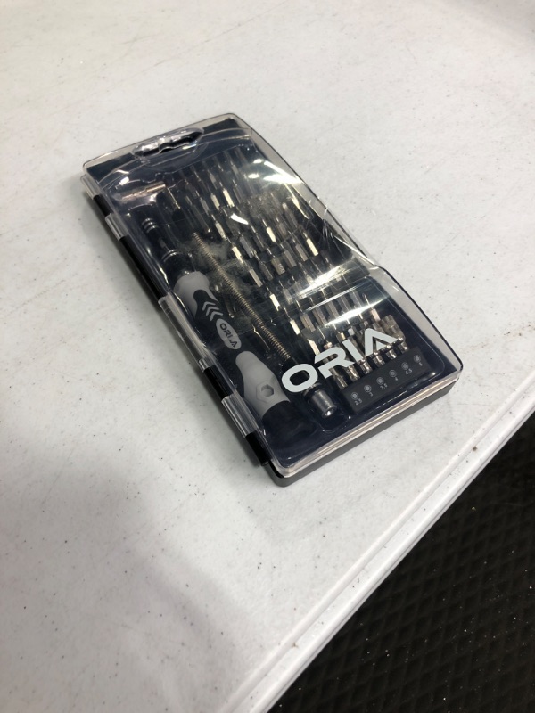 Photo 1 of ORIA Precision Screwdriver Set, Small Screwdriver Set, 60 in 1 with 56 Bits Screwdriver Set, Mini Screwdriver Repair Tools with Flexible Shaft for Mobile Phone, Game Console, Tablet, Black