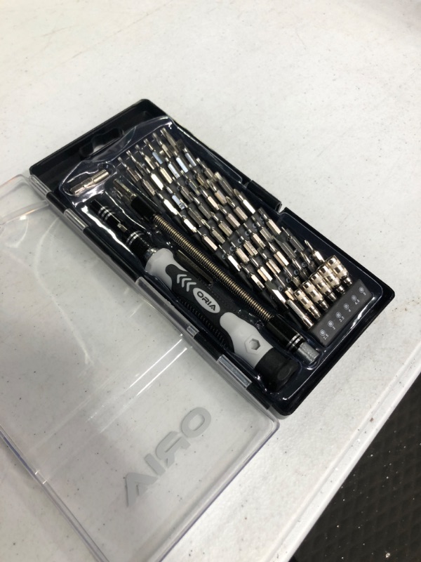 Photo 1 of ORIA Precision Screwdriver Set, Small Screwdriver Set, 60 in 1 with 56 Bits Screwdriver Set, Mini Screwdriver Repair Tools with Flexible Shaft for Mobile Phone, Game Console, Tablet, Black