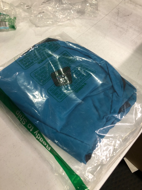 Photo 2 of 19 Inch School Backpacks with Mesh Side Pockets – Basic Large Solid Color Backpacks for Kids, Men, Women, Travel (Blue/Black)