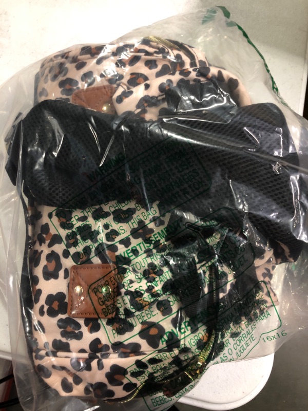 Photo 1 of Diaper Bag Backpack Multifunction Maternity Diaper Bag for Baby Girls & Boys Large Capacity Travel Nappy Bags Leopard Print