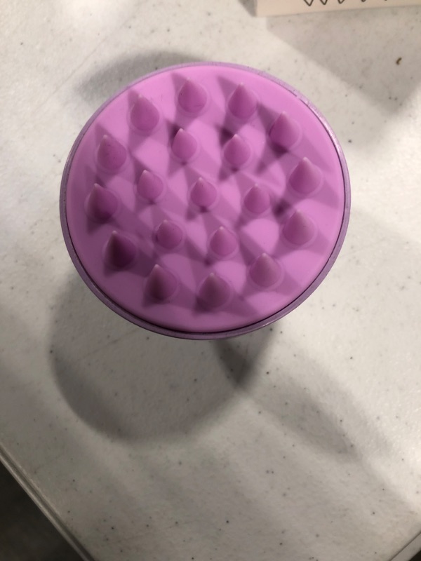 Photo 1 of 1 PCS Head Brush Scalp,Soft Silicone Bristles Care Scalp Massager Comfortable Wet & Dry Hair Shampoo Scrubber for Exfoliate & Remove Dandruff, Black,biue,pink,green, 7.09x6.30x3.93