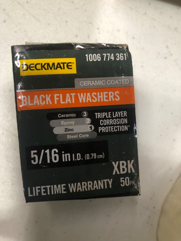Photo 1 of 5/16 in. Black Deck Bolt Exterior Flat Washer (50-Pack)