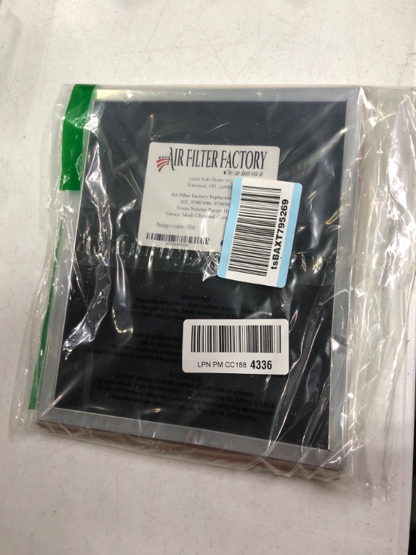 Photo 1 of Air Filter Factory Replacement For 41F, 97007696, 97005687 Broan Nutone Range Hood Grease Mesh Charcoal Carbon Combo - Filter Size 8.75 x 10.5 x .44 Inches