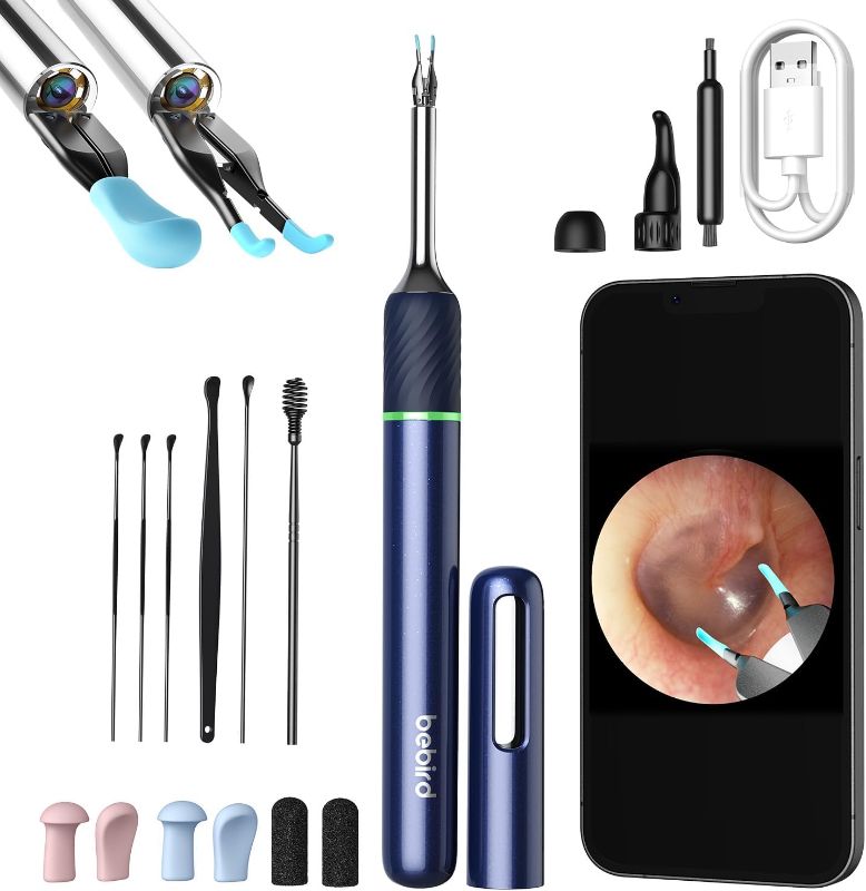 Photo 1 of [Cutting-Edge] BEBIRD Note5 Ear Wax Removal Tool: Ear Cleaner with Camera 10 Megapixel Otoscope, Omni-Direction Tweezer, Real-Time Remote Video, Magnetic Cap, Multi Earwax Cleaning Replacement Tips
