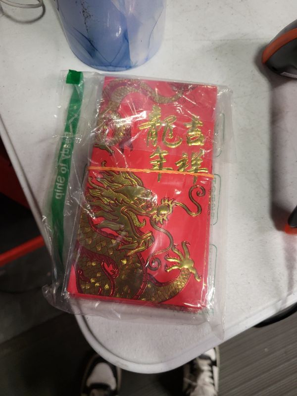 Photo 3 of Winlyn 120 Pcs 12 Designs Chinese New Year Red Envelopes Bulk Lucky Money Pockets Hong Bao Lai See Red Packets Lucky Cash Envelopes for Asian Vietnamese Chinese Lunar New Year 2024 Year of the Dragon