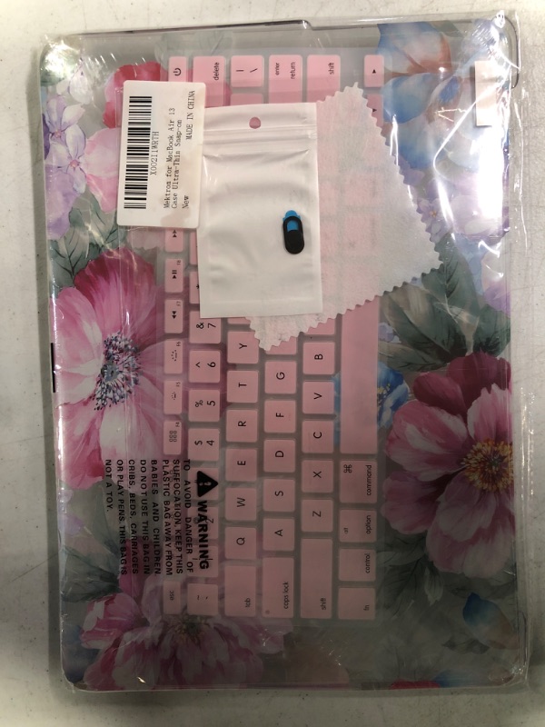 Photo 2 of Mektron for MacBook Air 13 Case Ultra-Thin Snap-on Plastic Hard Shell Case Cover for MacBook Air 13.3 inch A1466 A1369 (2010-2017 Release), Illustration Flower