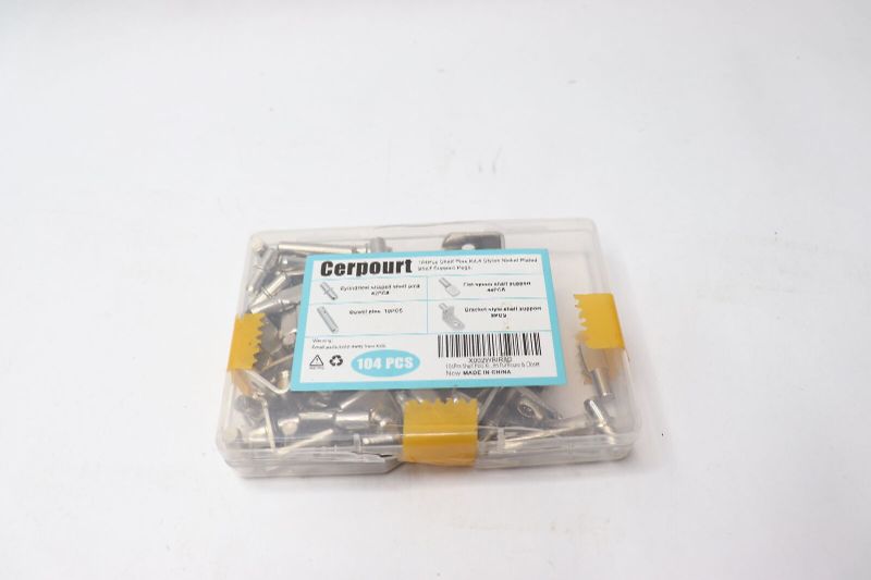 Photo 1 of (104-Pk) Cerpourt Shelf Pins Kit Nickel Plated 4-Styles