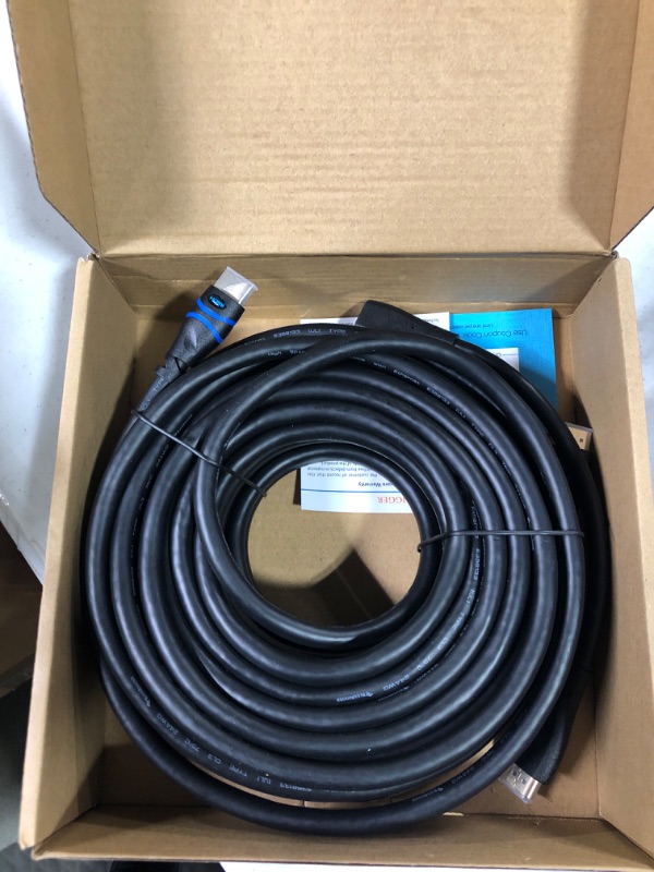 Photo 3 of BlueRigger 4K HDMI Cable (50 Feet, Black,4K 30Hz, High Speed, in-Wall CL3 Rated)