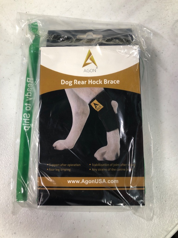 Photo 2 of AGON® Dog Canine Rear Hock Joint Brace Compression Wrap with Straps Dog for Back Leg Protects Wounds. Heals Prevents Injuries and Sprains Helps with Loss of Stability Caused by Arthritis (X-Small)